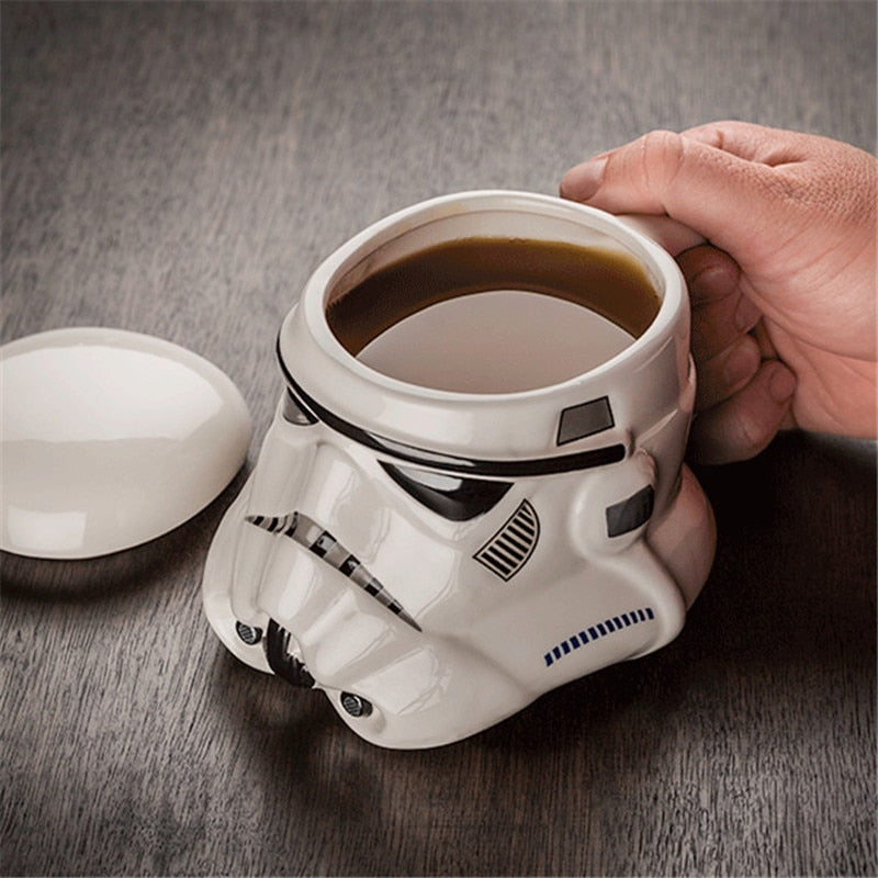 3D Ceramic Coffee mug double wall tea cup Star Wars Darth Vader and Storm Trooper