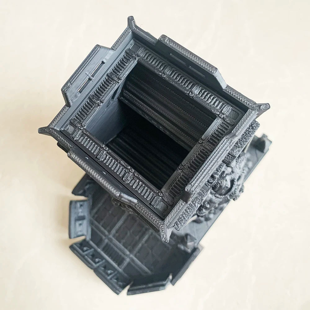 3D Printed  Dice Rolling Castle Tabletop Gaming Tower Dice Tower Tray for DND Board Game D&D RPG Best Gift for Friend