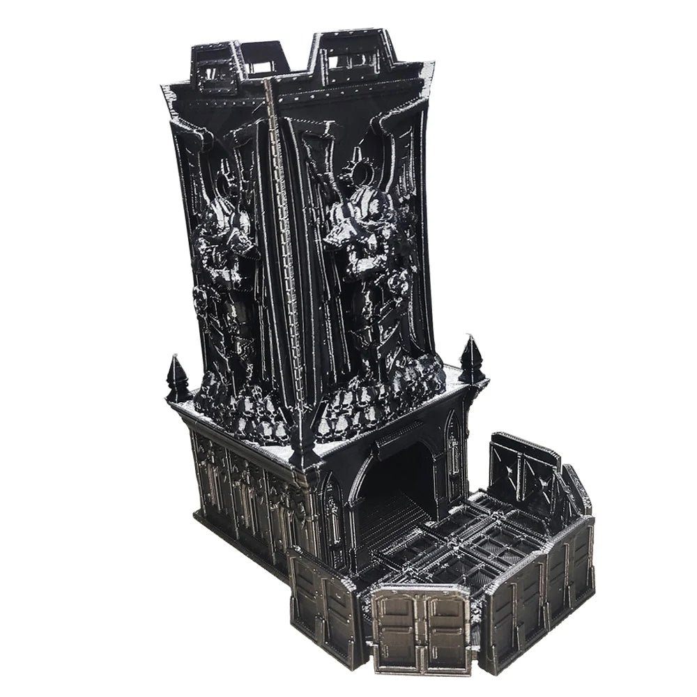 3D Printed  Dice Rolling Castle Tabletop Gaming Tower Dice Tower Tray for DND Board Game D&D RPG Best Gift for Friend