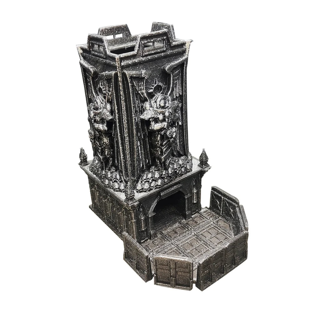 3D Printed  Dice Rolling Castle Tabletop Gaming Tower Dice Tower Tray for DND Board Game D&D RPG Best Gift for Friend