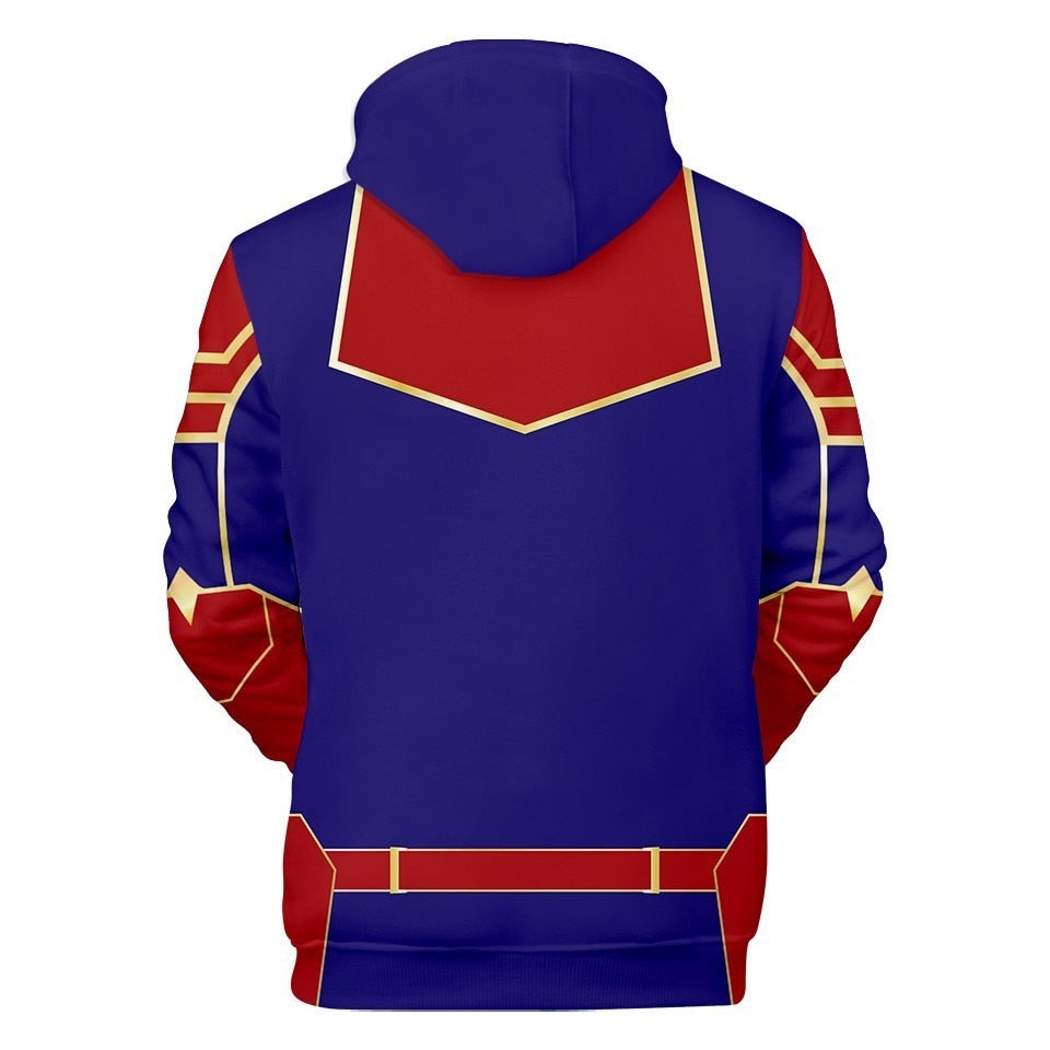 3D Printed Hoodie Carol Danvers Captain Marvel Costumes Sweatshirts Tracksuit