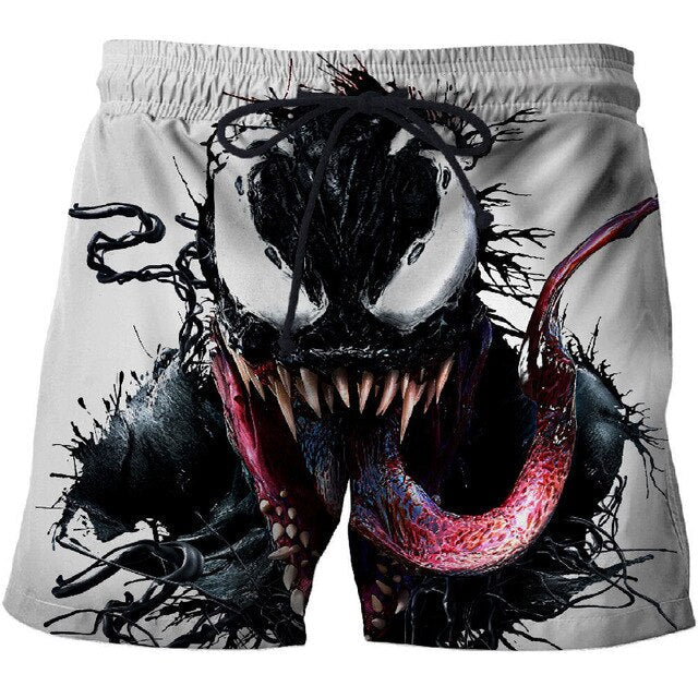 3d Printed Venom Shorts for Men Women Summer Beach Shorts Cool Short Trousers Comfortable Streetwear Unisex