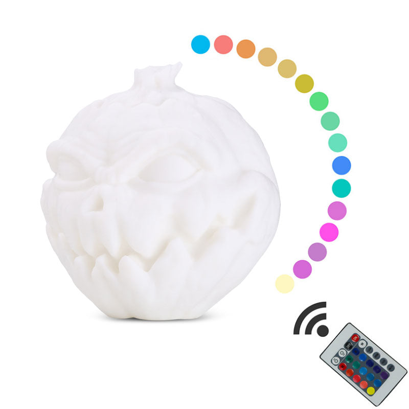 3D Printing Devil Pumpkin Face Light  Night Lamp For Halloween