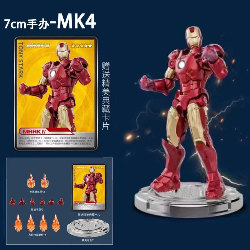 4 inches Original DIY Toys Blocks Bricks Building Iron Man Legends MK1 MK2 MK3 MK4 MK5 MK6 MK7 Tony Stark Model Action Figure ﻿