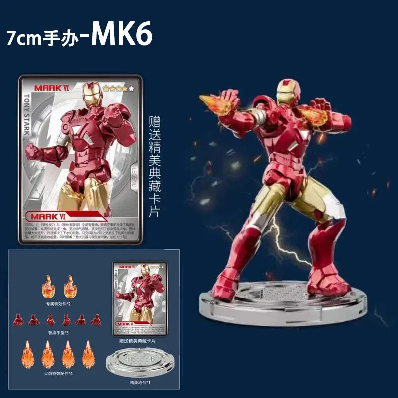 4 inches Original DIY Toys Blocks Bricks Building Iron Man Legends MK1 MK2 MK3 MK4 MK5 MK6 MK7 Tony Stark Model Action Figure ﻿