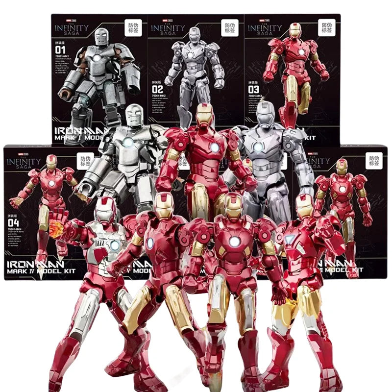 4 inches Original DIY Toys Blocks Bricks Building Iron Man Legends MK1 MK2 MK3 MK4 MK5 MK6 MK7 Tony Stark Model Action Figure ﻿