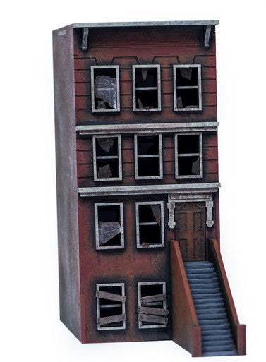 28mm "Brownstone" Row House (MDF) - 28MMDF400