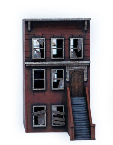 28mm "Brownstone" Row House (MDF) - 28MMDF401