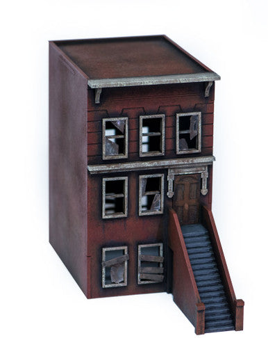 28mm "Brownstone" Row House (MDF) - 28MMDF401