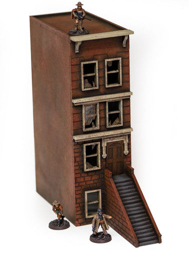 28mm "Brownstone" Row House (MDF) - 28MMDF406