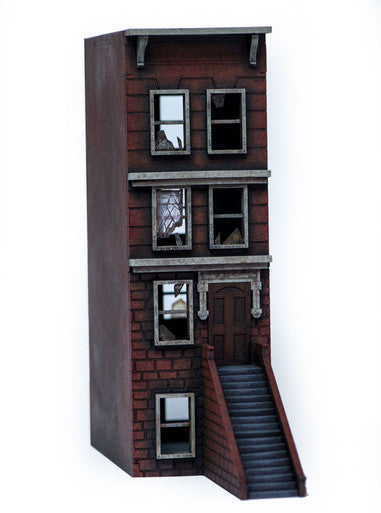 28mm "Brownstone" Row House (MDF) - 28MMDF406