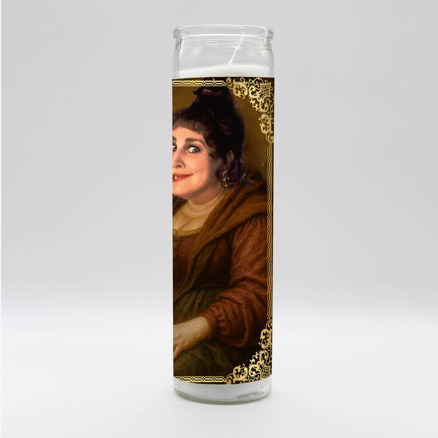 Saint Witchy Mary Candle - White