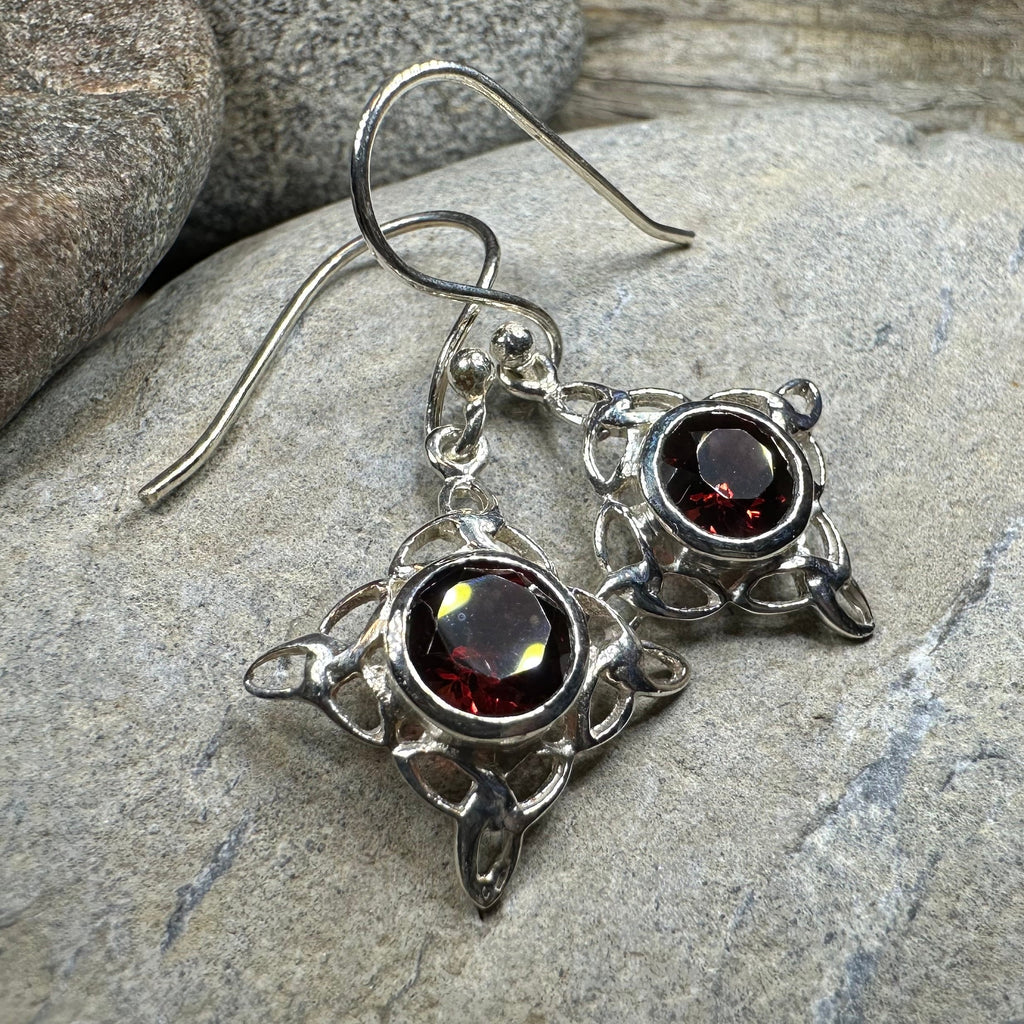 Annalise Gemstone Trinity Knot Earrings