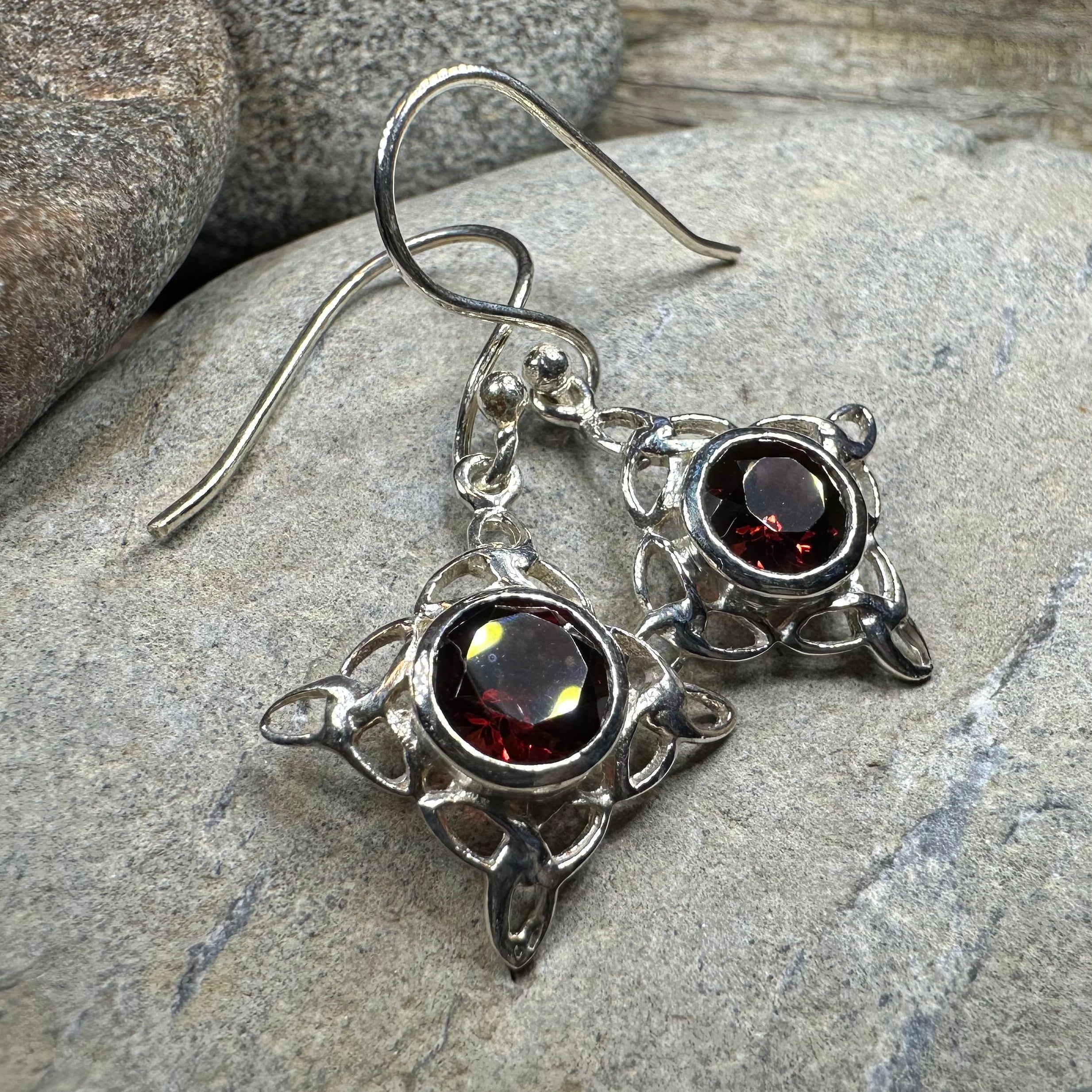 Annalise Gemstone Trinity Knot Earrings
