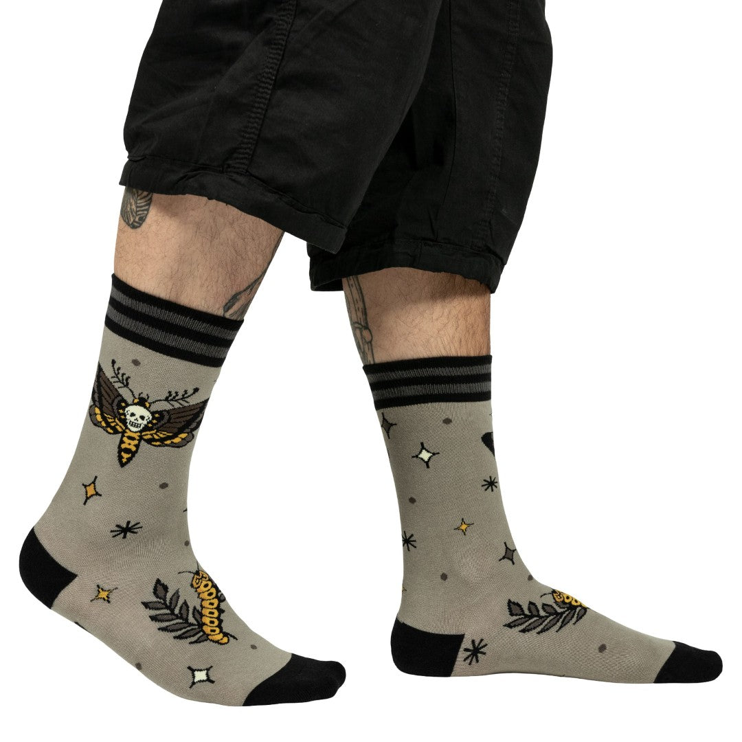 Metamorphosis Death's Head Moth Crew Socks