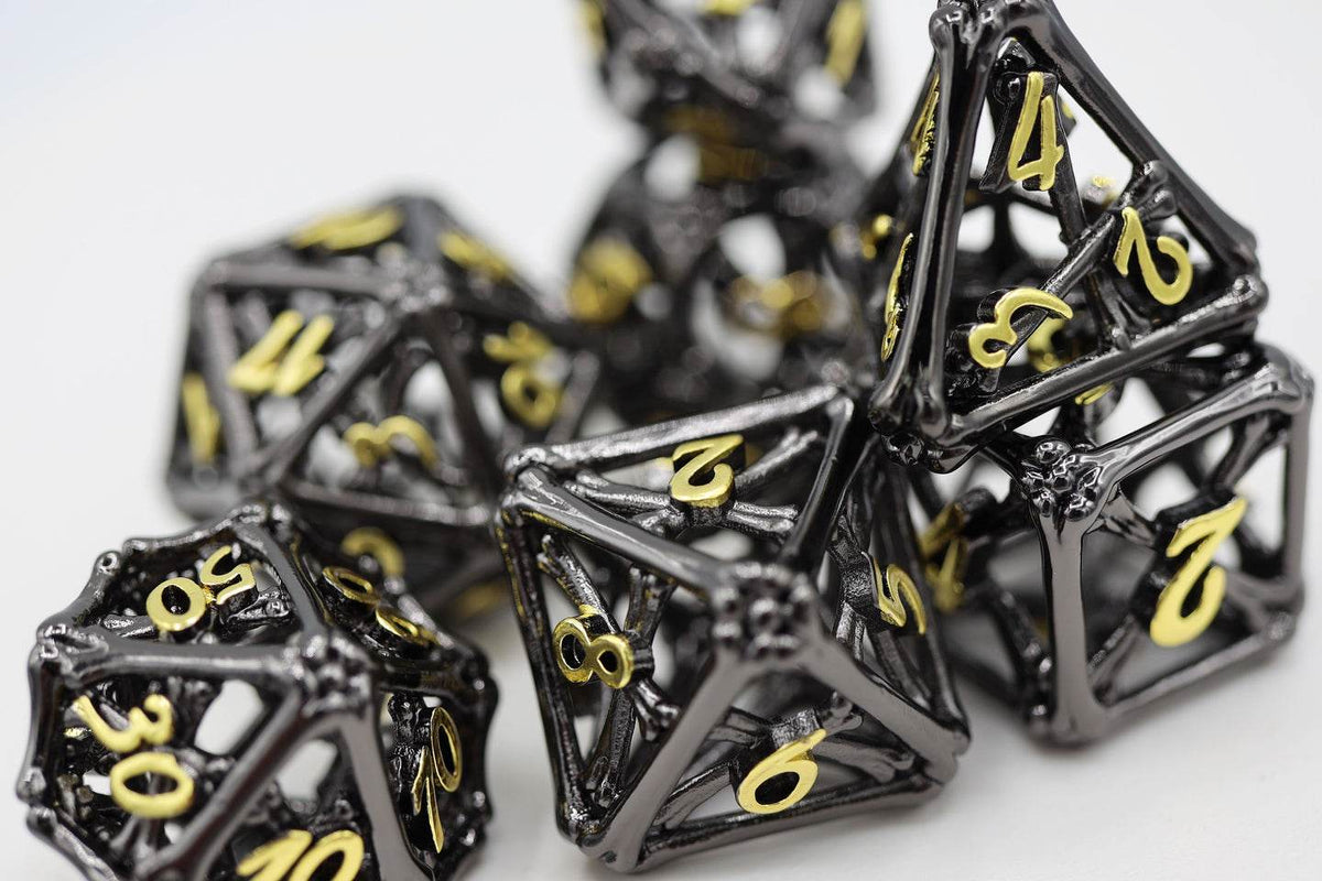 Night Bones - Hollow Metal Dice Set - 