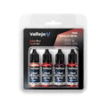 Vallejo True Metallic Metal Set: Ruby Red (4 Color Set) 18 ml.
