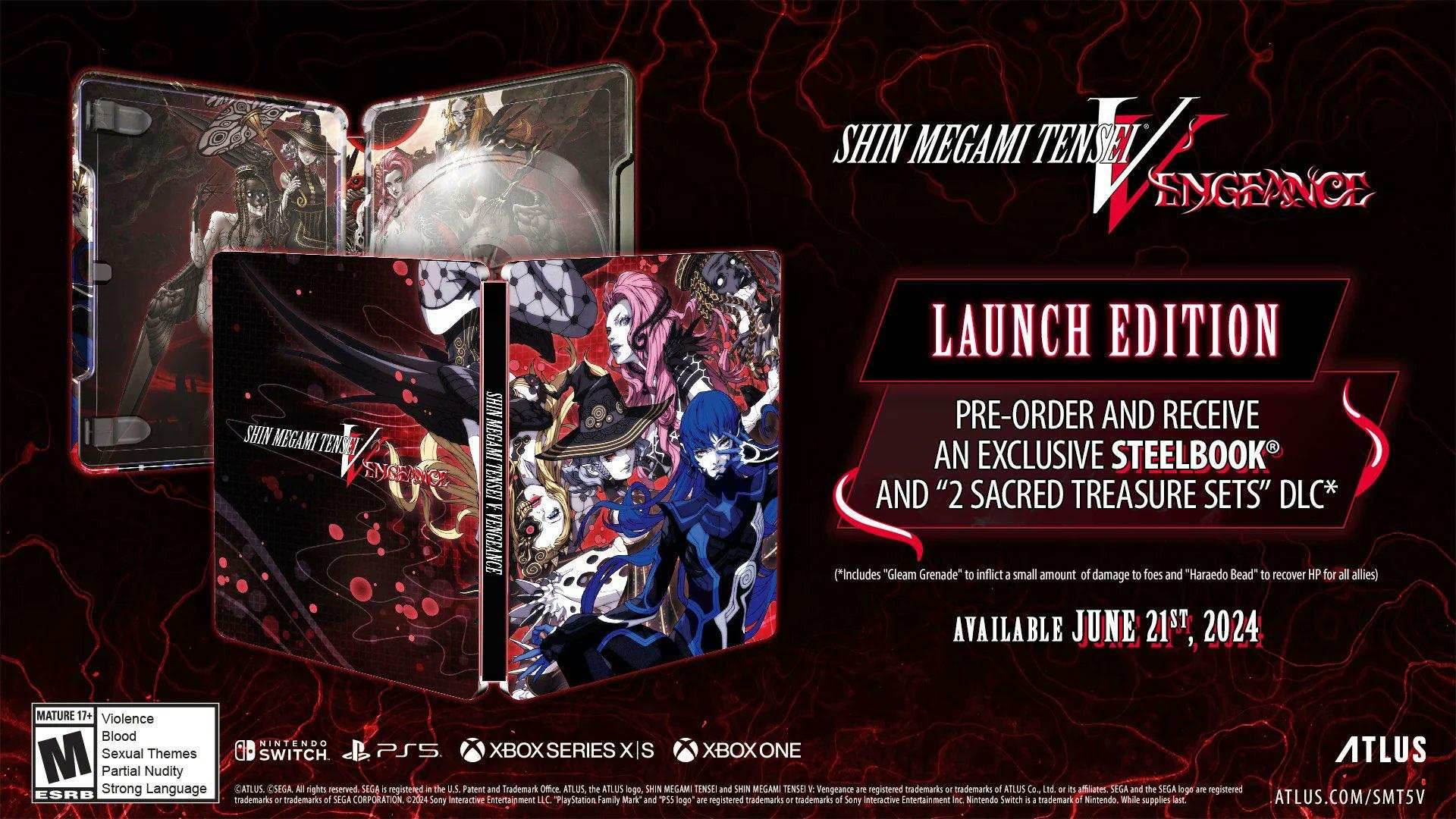Shin Megami Tensei V: Vengeance - Steelbook Launch Edition (PlayStation 5) - Game Only