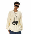 Double Cherry Knit Sweater - S