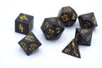 Matt Black with Gold Barbarian Dice Set - 
