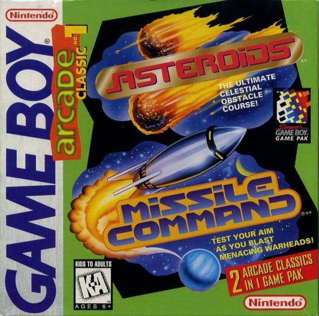 Arcade Classic Asteroids Missile Command (Gameboy) - Game Manual Only