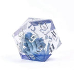 Purple Beholder 22mm D20 DND Roll a D20 Dice Handmade Sharp Resin - 