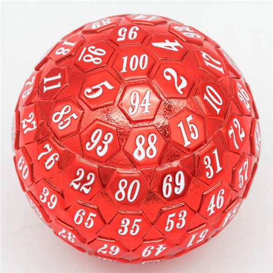 45mm Metal D100 - Red with White Font - 