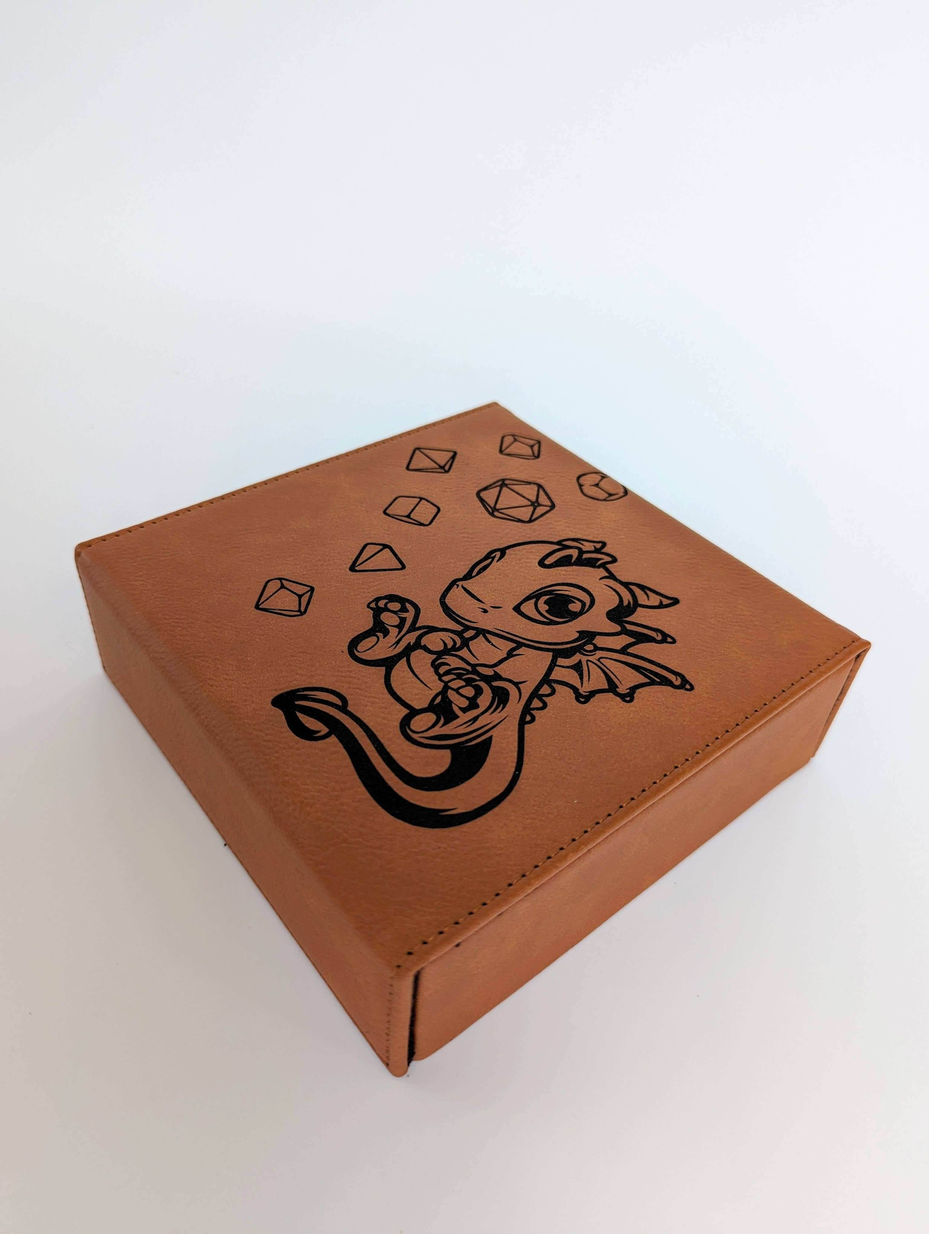 Adoragon - Vegan Leather Dice Box - Gray