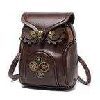 Steampunk Owl Design Crossbody Bag