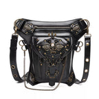 Steampunk Skull Decor Crossbody Bag