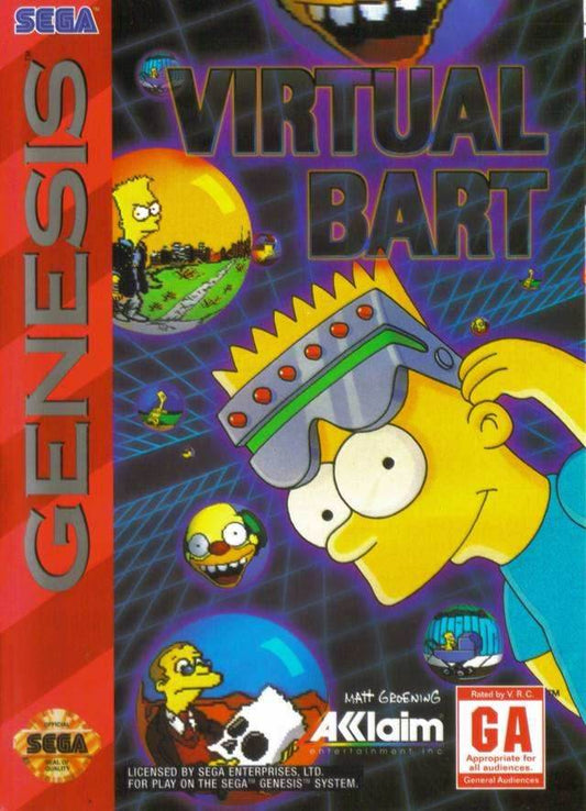 Virtual Bart (Sega Genesis) - Game Manual Only