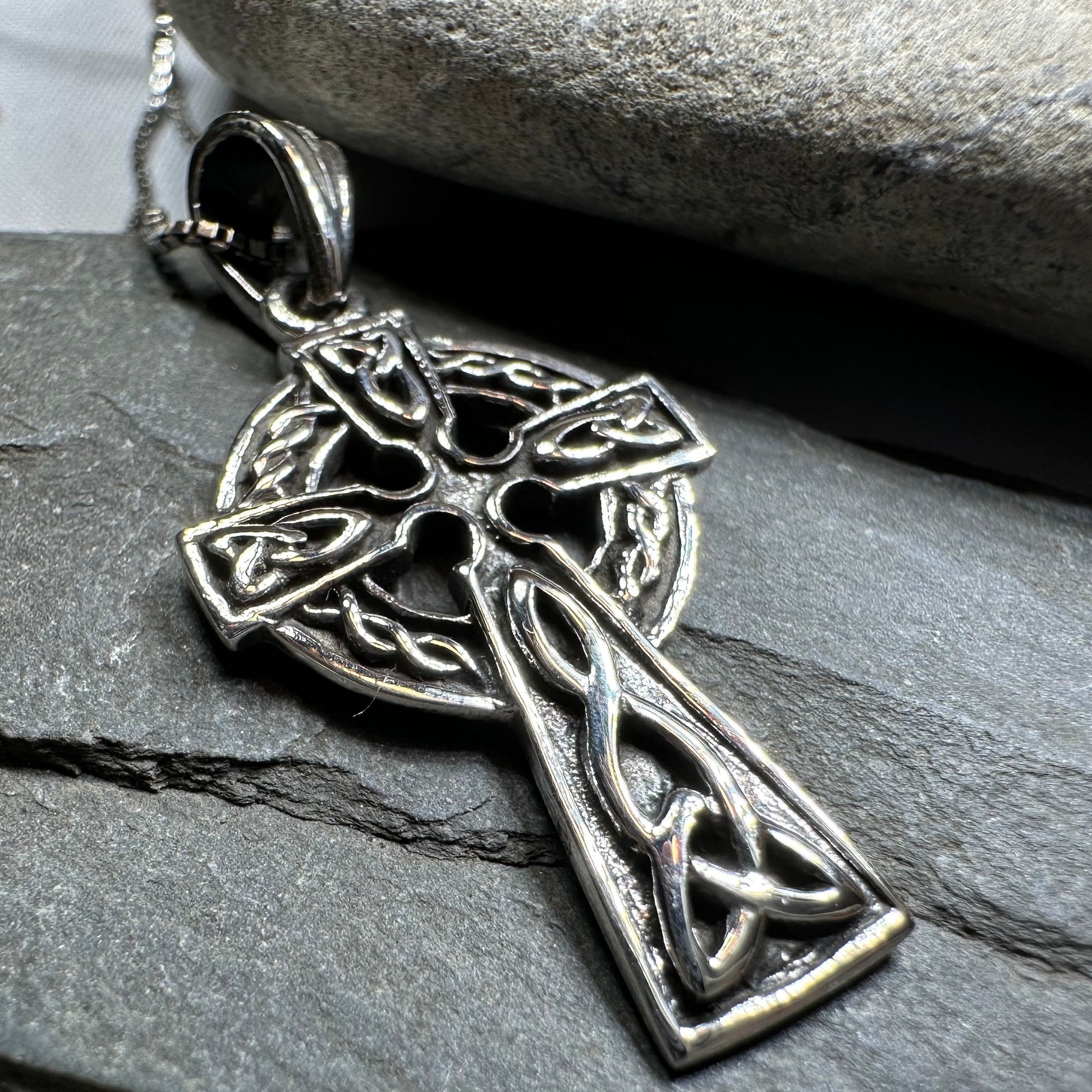 Saint Cuthbert Celtic Cross Necklace