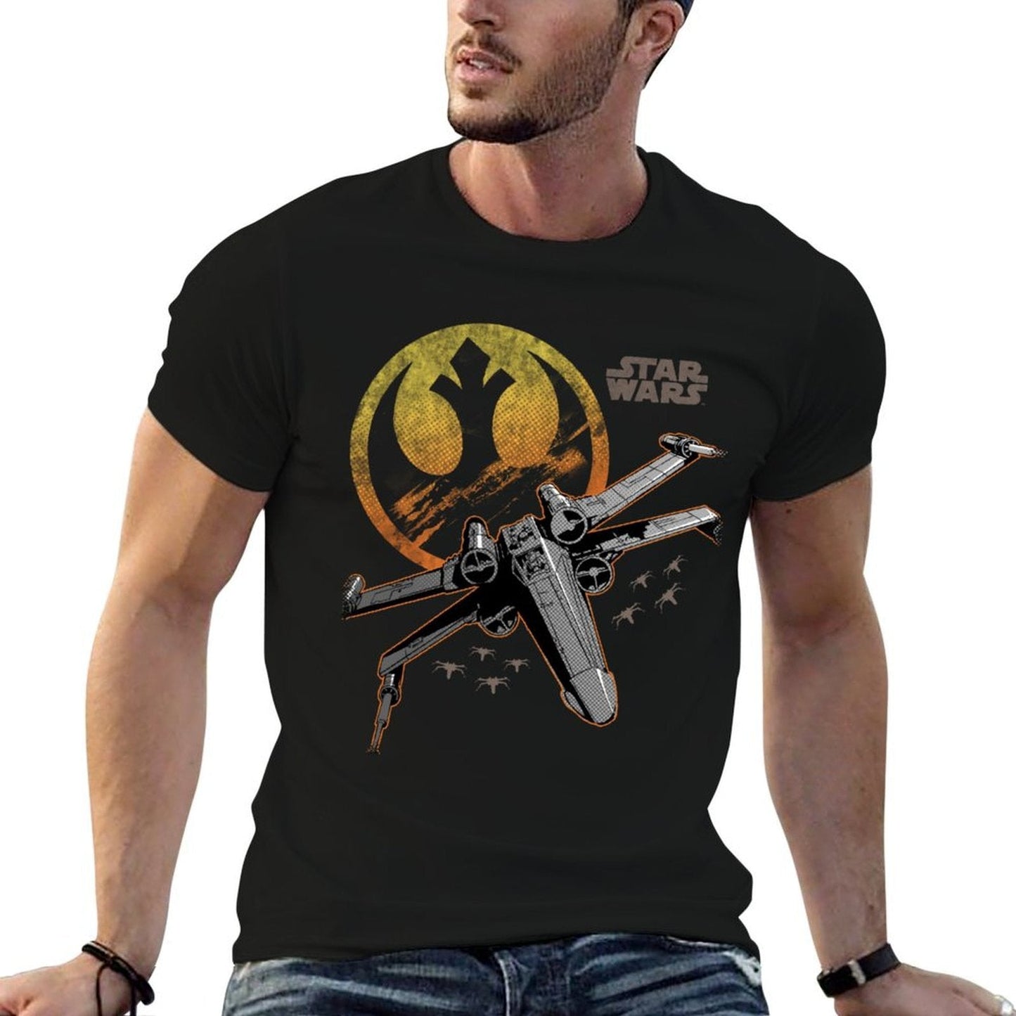 Star Wars Classic Rebel Alliance Vintage X-Wing Fighter  Graphic-printed T-Shirt