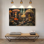 Enchanted Mushroom Forest: Mystical Fantasy Canvas Wall Art