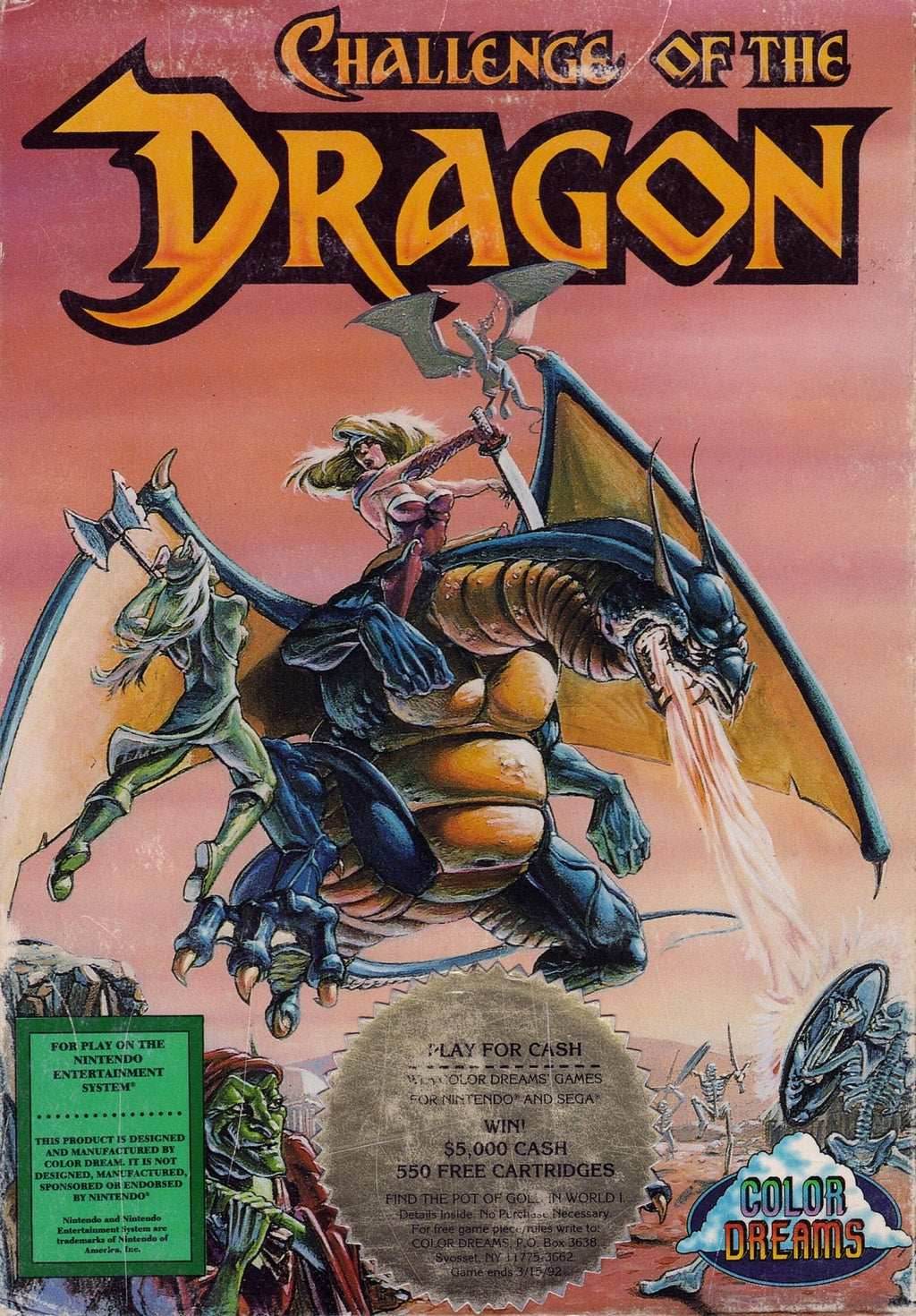 Challenge of the Dragon (Nintendo NES) - Game Manual Only
