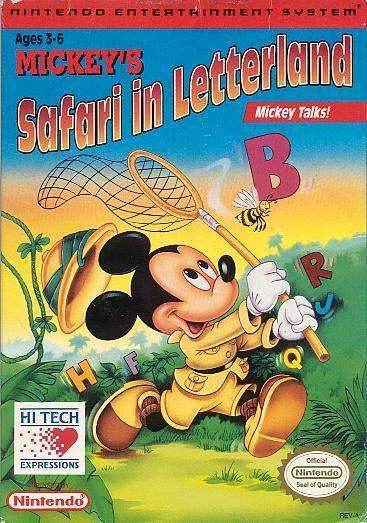 Mickey's Safari in Letterland (Nintendo NES) - Game Manual Only