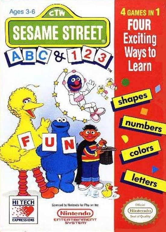 Sesame Street 123 and ABC (Nintendo NES) - Game Manual Only