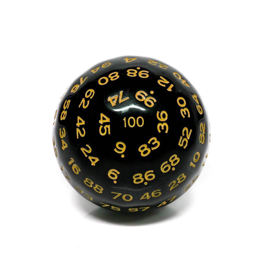 D100-Black Opaque w/Yellow Numbers - 