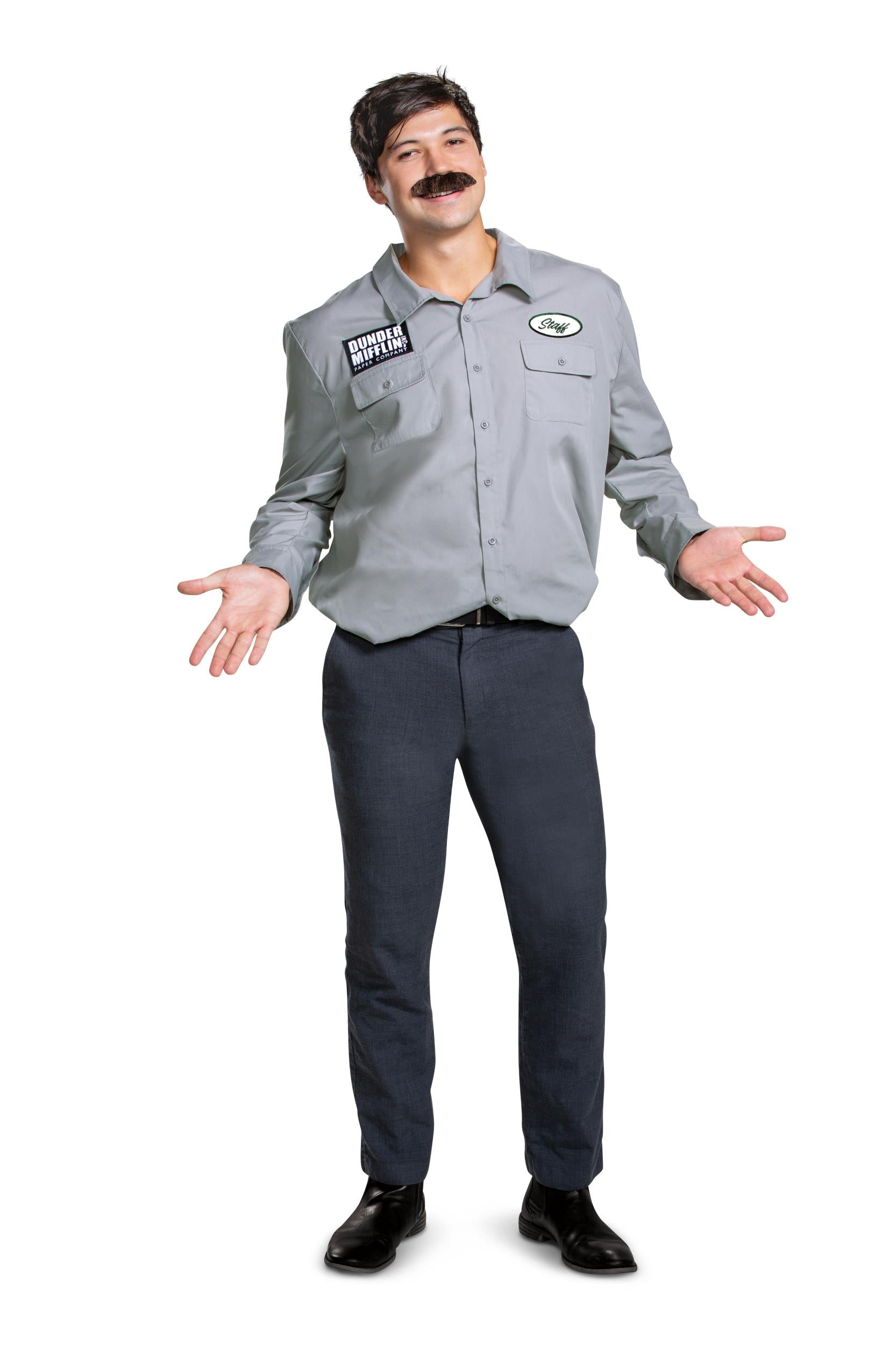 The Office Official Warehouse Worker Shirt Deluxe Adult Costume XXL 50-52