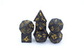 Matt Black with Gold Barbarian Dice Set - 