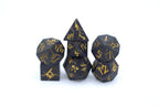 Matt Black with Gold Barbarian Dice Set - 