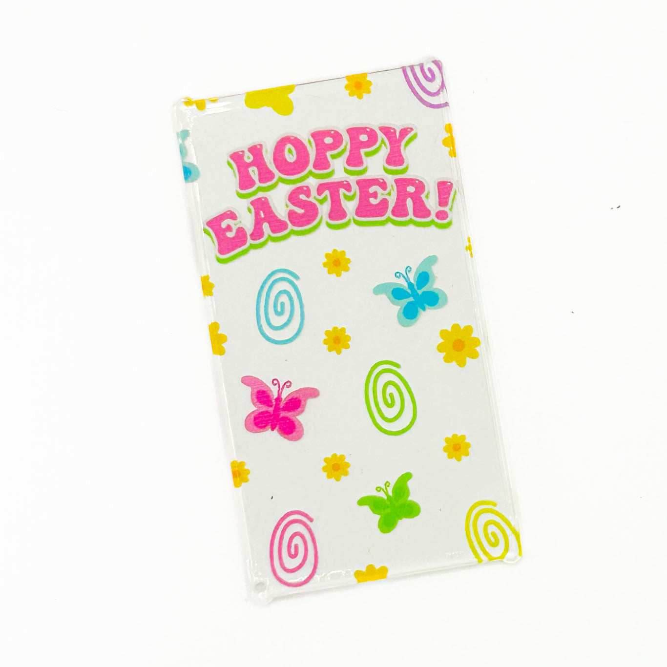 Hoppy Easter 4x6 Glass Window made using LEGO part - B3 Customs - 