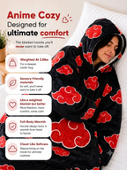 Naruto Itachi Akatsuki Wearable Blanket Hoodie for Kids & Adults | OLM Toys