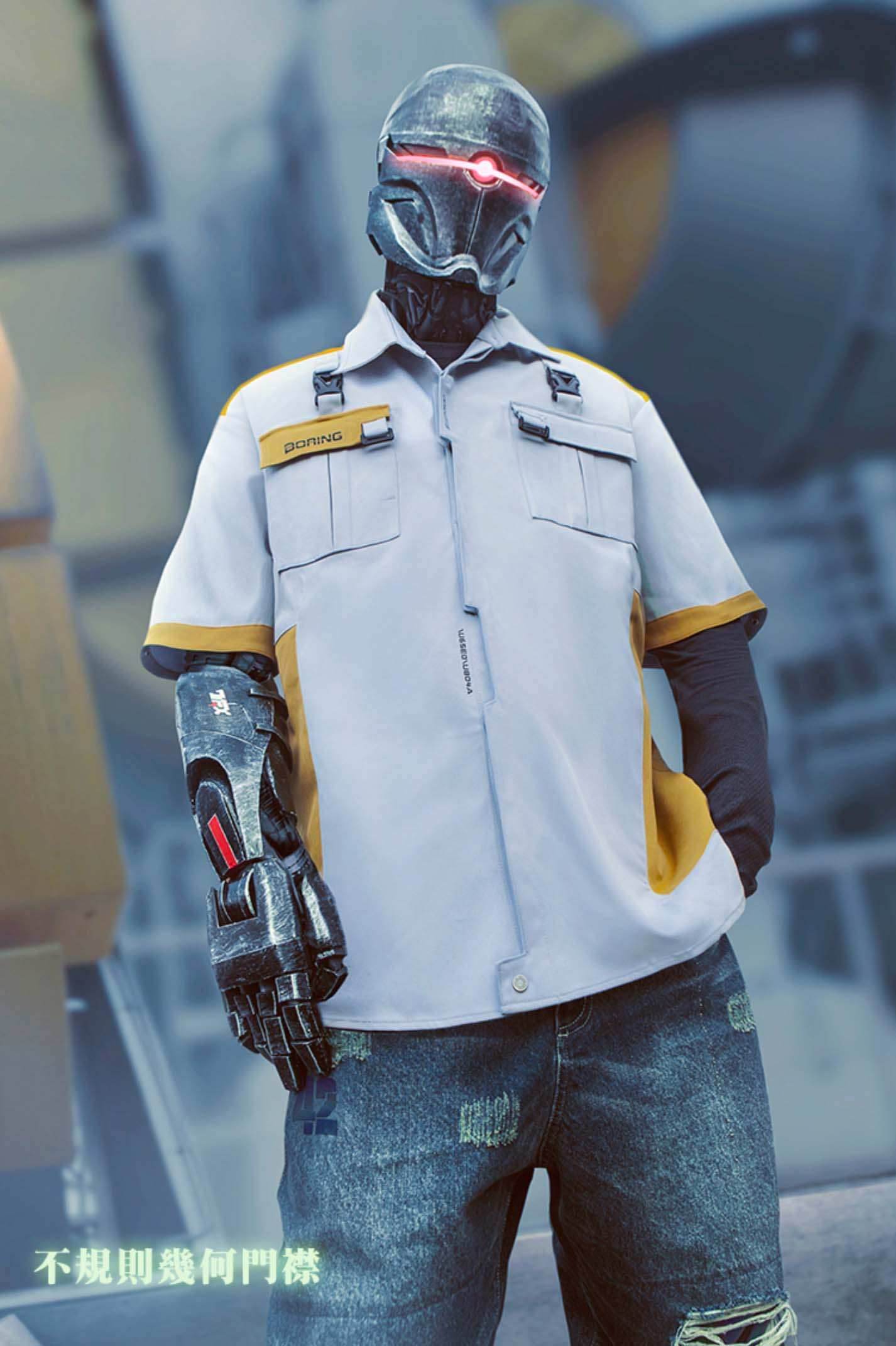 ApeqJ508 Boring Robot Jacket - Grey / S