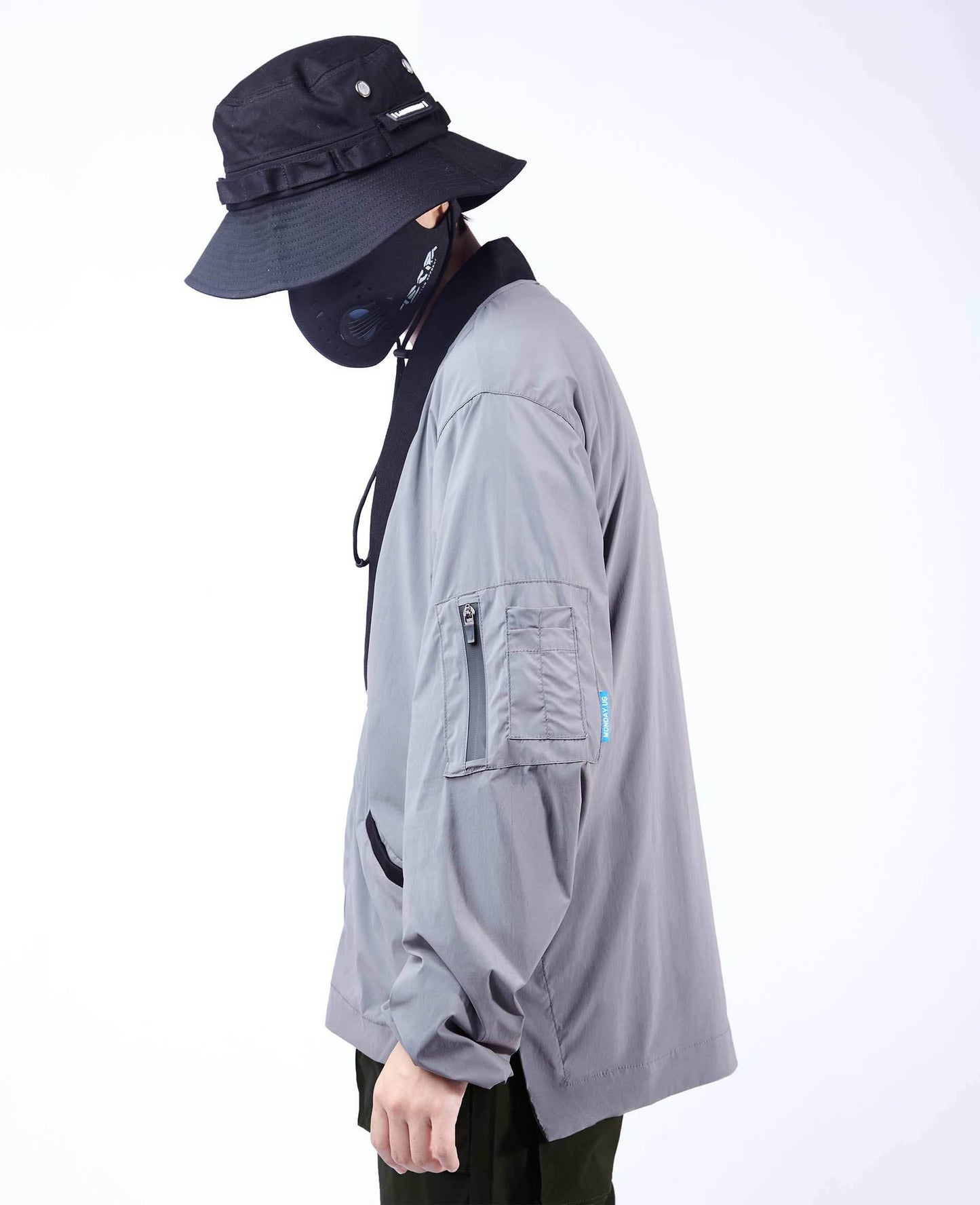 APT2809 Grey Kimono Shirt - Grey / S