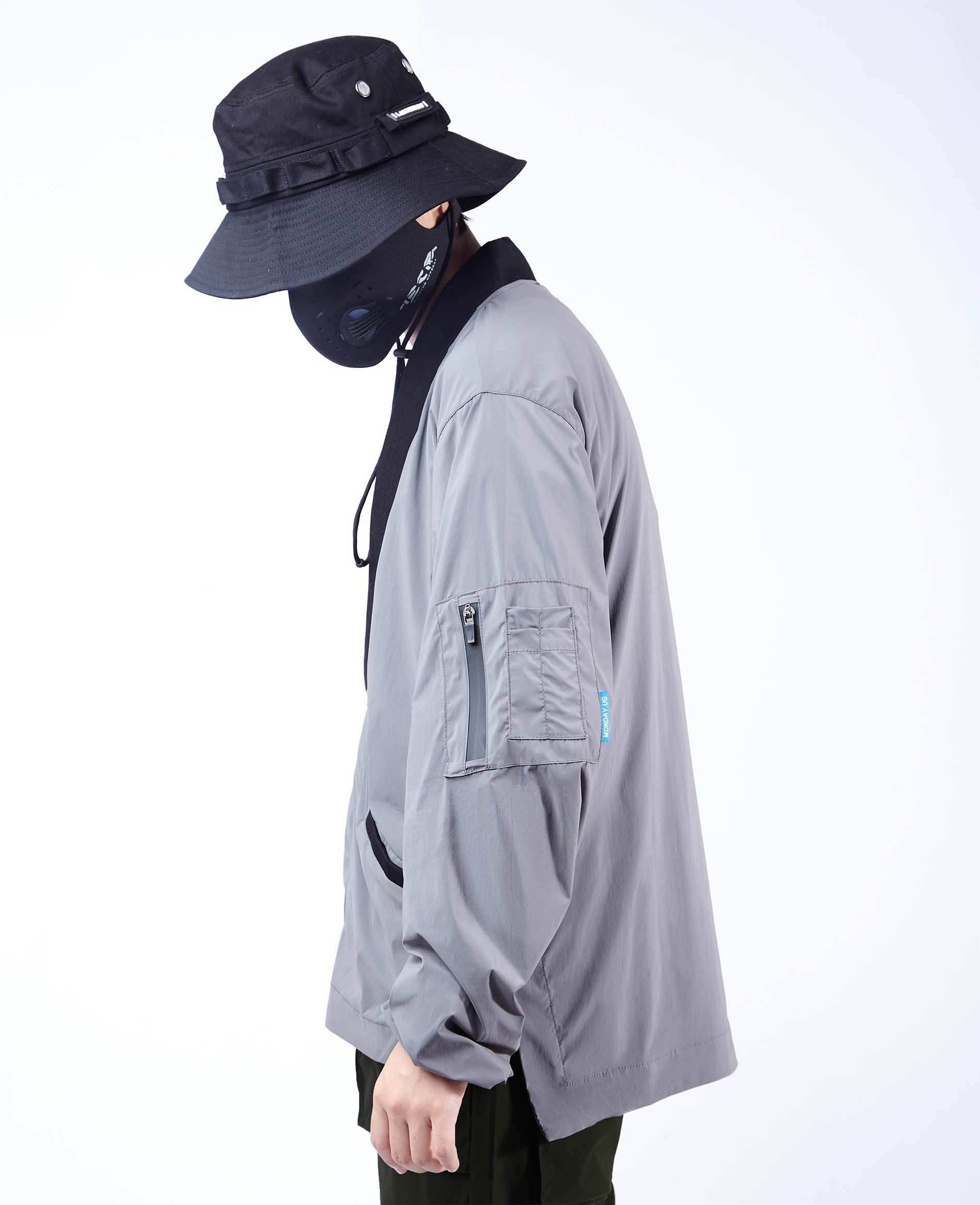 APT2809 Grey Kimono Shirt - Grey / S