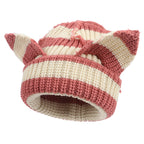 Women’s Thickened Acrylic Knitted Hat with Devil Ears | Cozy Beanie