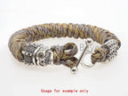 Antique King Skull Bead, For 550 Paracord Survival Bracelet, Men's Bracelet Beads, Paracord KeyChain Beads, 18x22x15mm, 1pc, sku#Y105