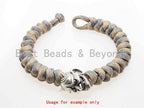 Antique Evil Goblin Head Bead, 550 Paracord Skull Charm, Survival Bracelet Beads, Lanyard Making Charm, Men's Bracelets DIY,16x19mm, sku#Y90