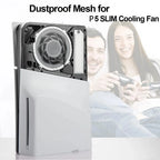 4PCS Dust Filter Kit for PS5 Slim | Heatsink Fan Vent Covers with Cooling Mesh